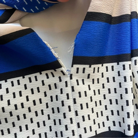 ELIZA J long maxi Halter Dress blue cream tan black 2 - Picture 13 of 14